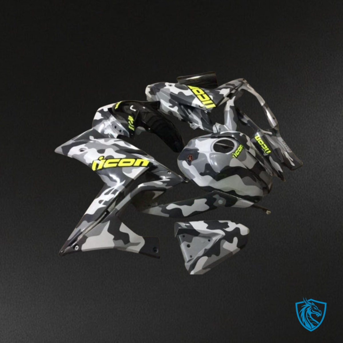Yamaha YZF R3R25 (2015-2018) Gray, Black & Yellow - Custom ABS Fairing Kit