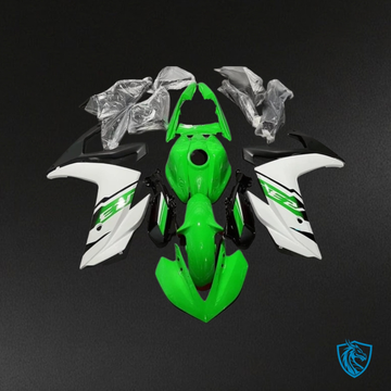 Yamaha YZF R3R25 (2015-2018) Green, Black & White Fairings Kit - Aftermarket ABS Bodywork
