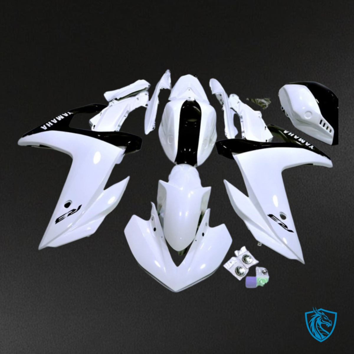 Yamaha YZF R3R25 (2015-2018) Gloss White & Black - Replacement Motorcycle Fairings Kit