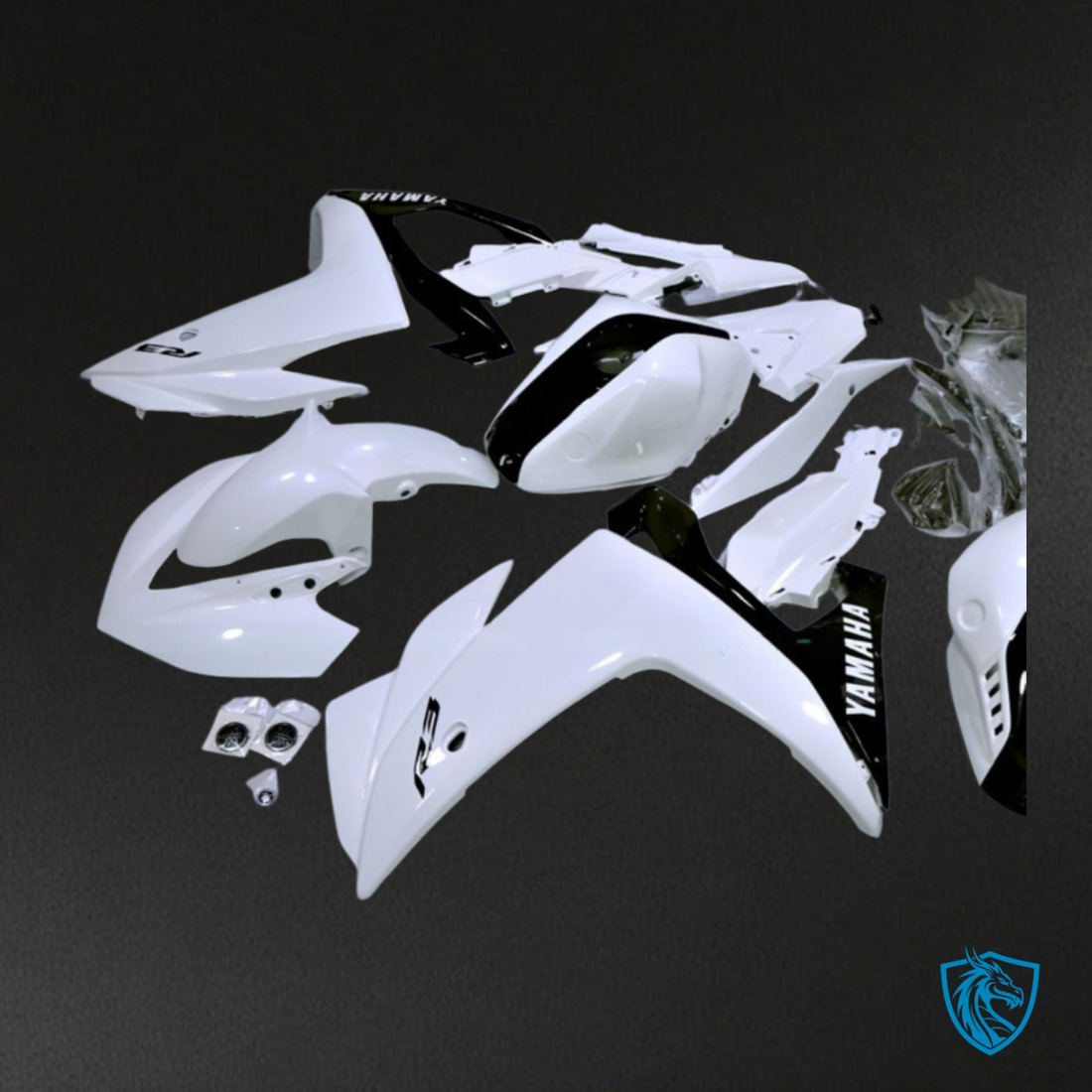Yamaha YZF R3R25 (2015-2018) Gloss White & Black - Replacement Motorcycle Fairings Kit