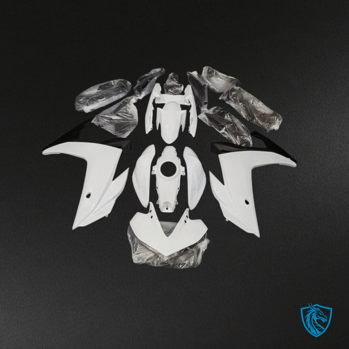 Yamaha YZF R3R25 (2015-2018) White & Black ABS Bodywork - Fairings Kit