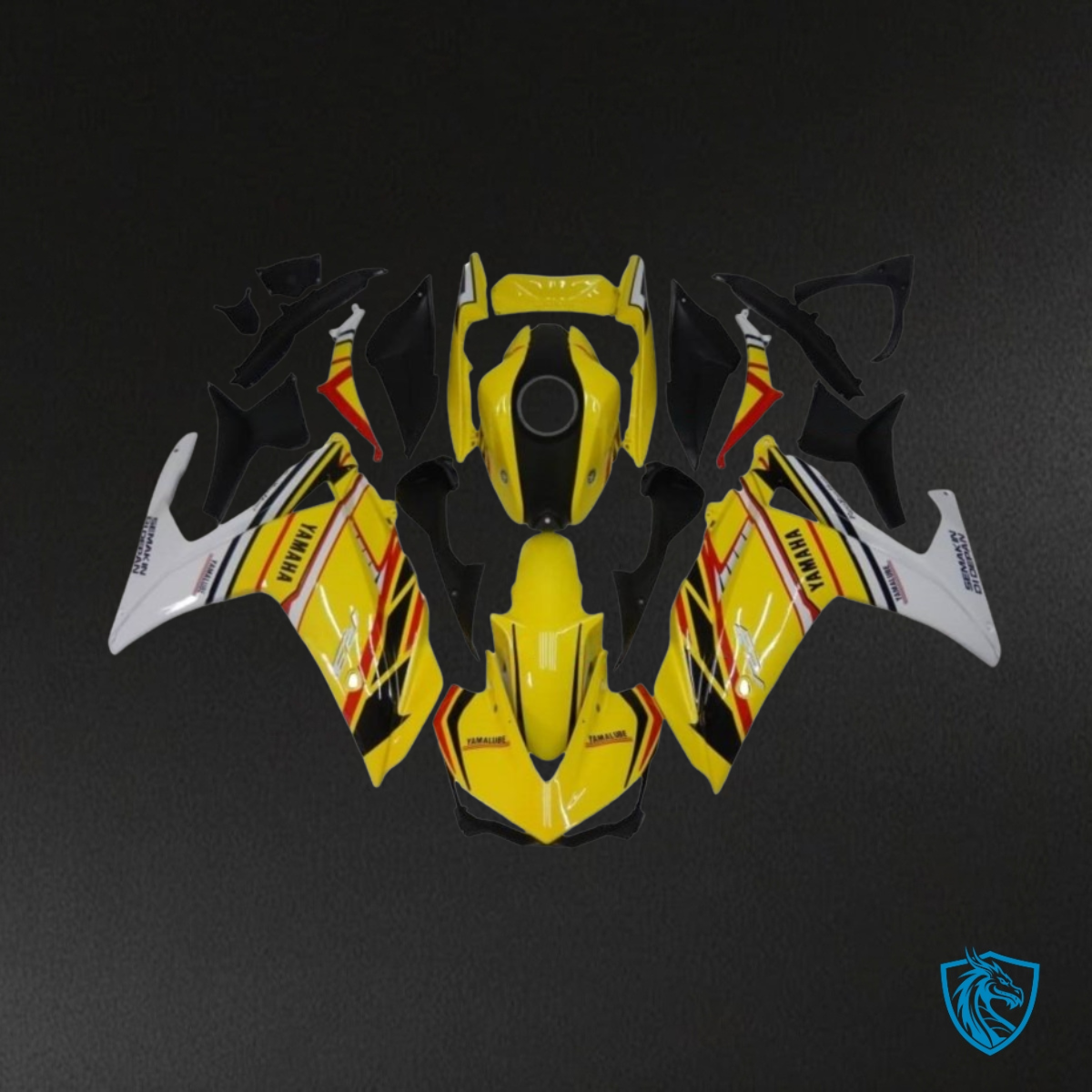 Yamaha YZF R3R25 (2015-2018) Yellow, White Black & Red Fairings Kit - Aftermarket ABS Bodywork
