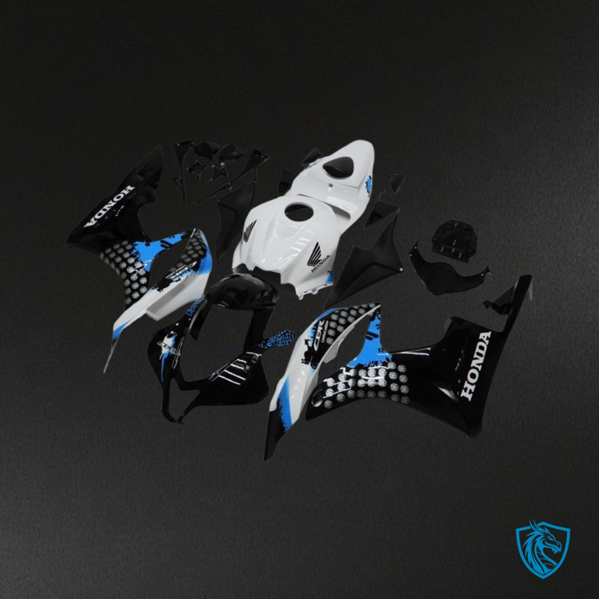 Yamaha YZF R3R25 (2015-2018) Gloss White, Blue & Black - Custom ABS Fairing Kit