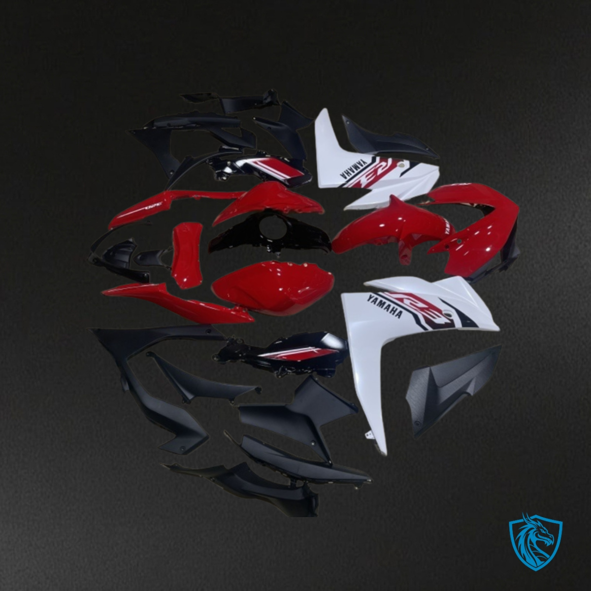 Yamaha YZF R3R25 (2015-2018) Gloss White, Red & Black - Replacement Motorcycle Fairings Kit