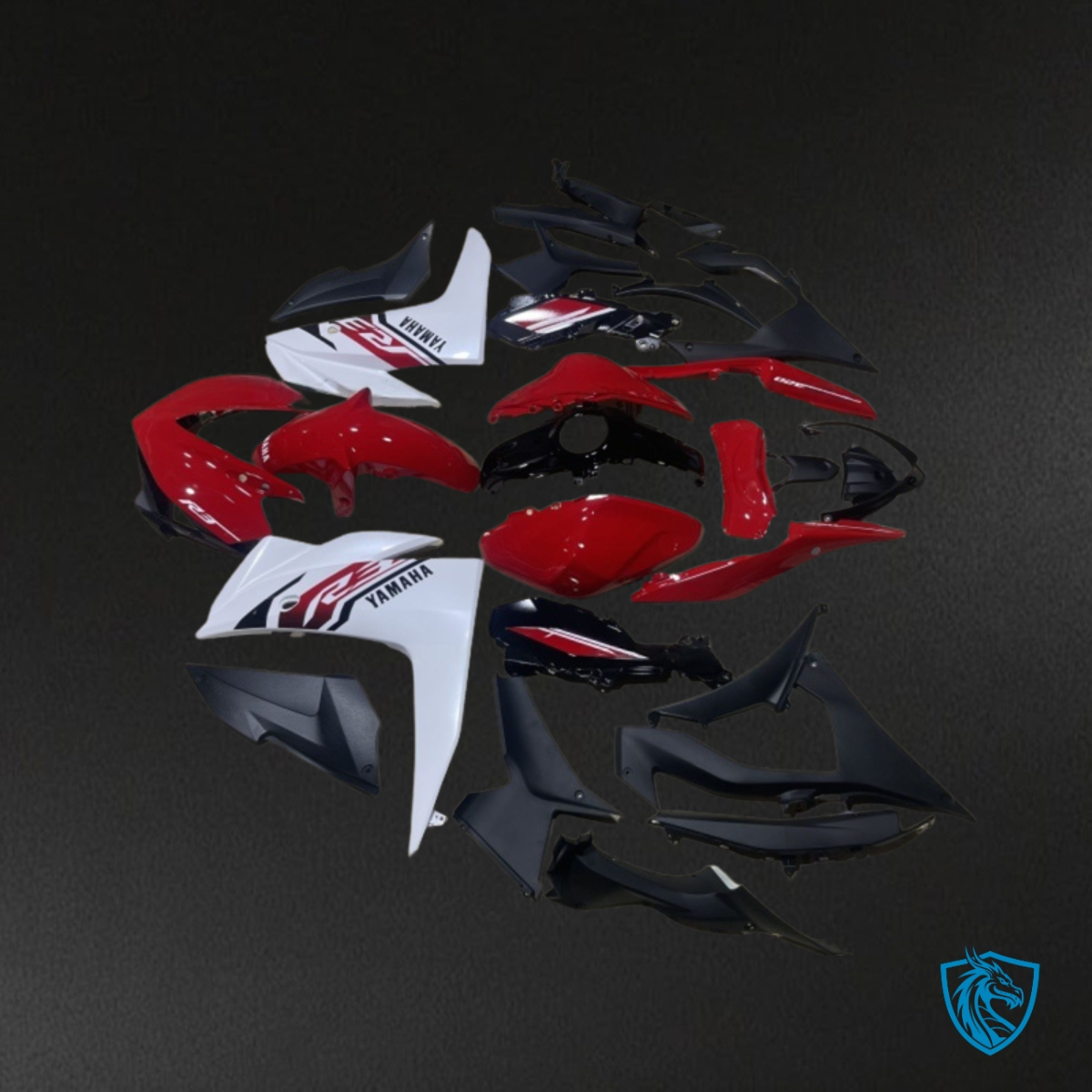 Yamaha YZF R3R25 (2015-2018) Gloss White, Red & Black - Replacement Motorcycle Fairings Kit