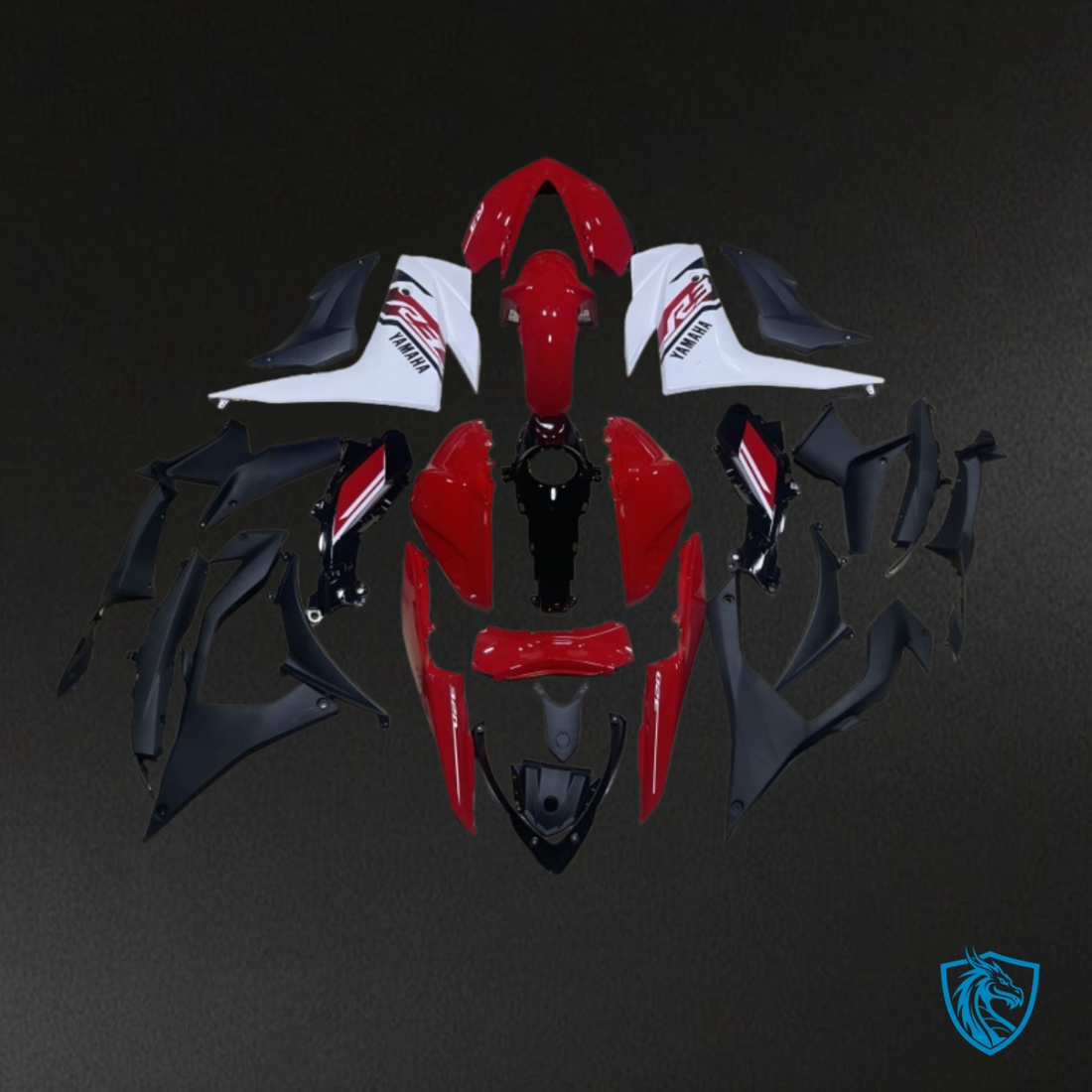 Yamaha YZF R3R25 (2015-2018) Gloss White, Red & Black - Replacement Motorcycle Fairings Kit