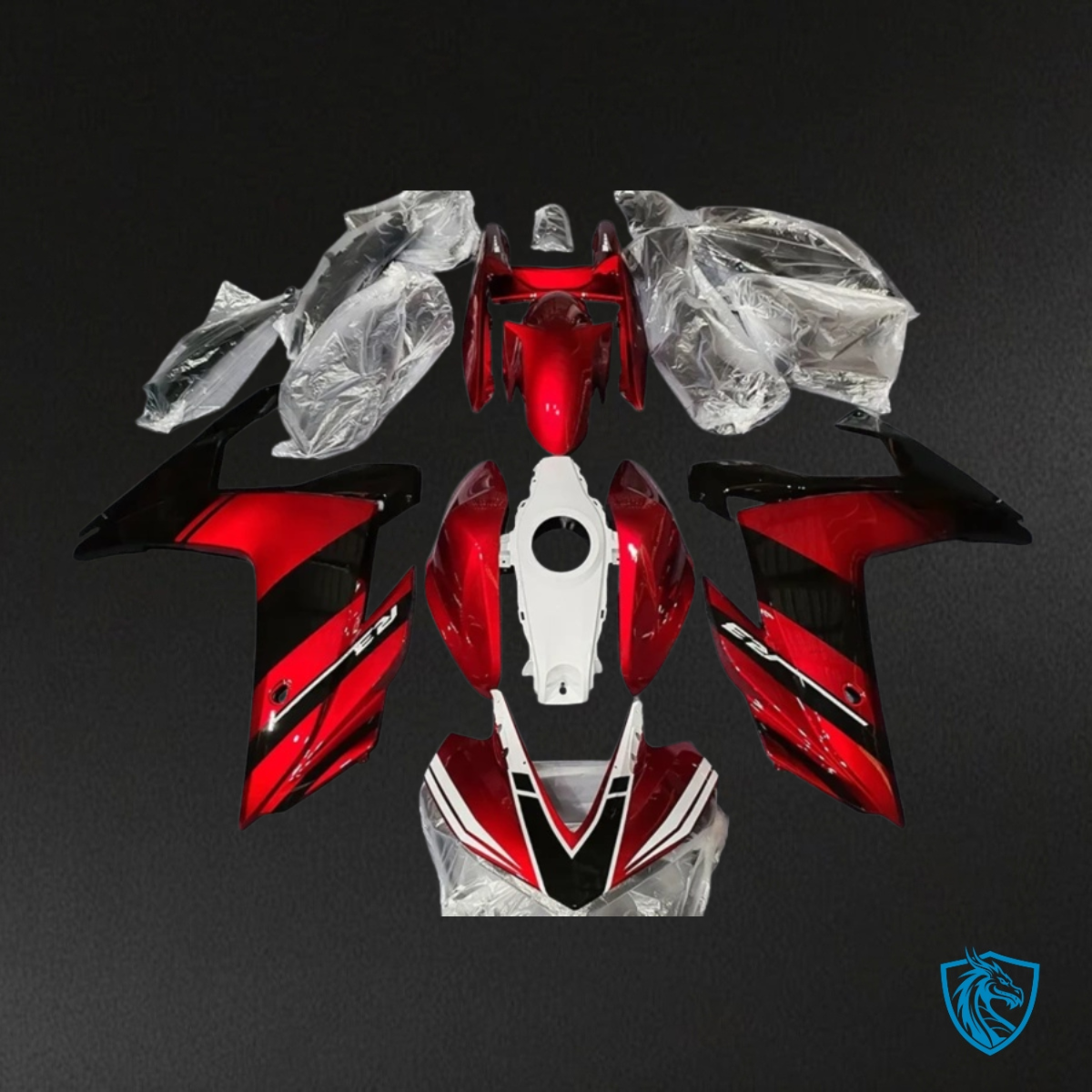 Yamaha YZF R3R25 (2015-2018) White, Red & Black - Custom ABS Fairing Kit
