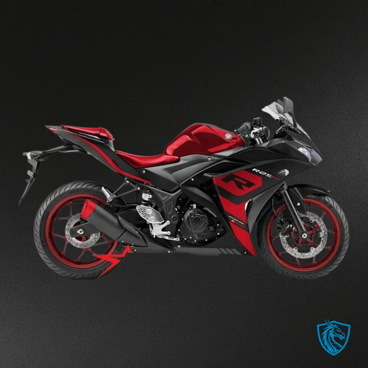 Yamaha YZF R3R25 (2015-2018) Black & Red Fairings Kit - Aftermarket ABS Bodywork