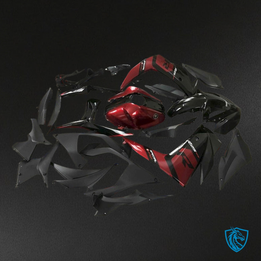 Yamaha YZF R3R25 (2015-2018) Black & Red Fairings Kit - Aftermarket ABS Bodywork