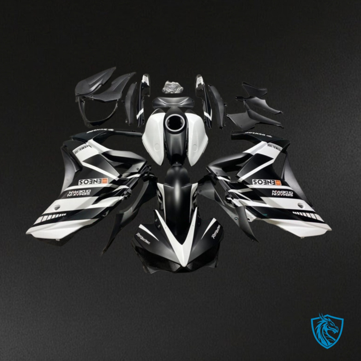 Yamaha YZF R3R25 (2015-2018) Black & White Fairings Kit - Aftermarket ABS Bodywork