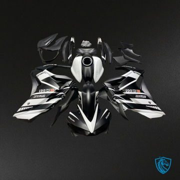 Yamaha YZF R3R25 (2015-2018) Black & White Fairings Kit - Aftermarket ABS Bodywork