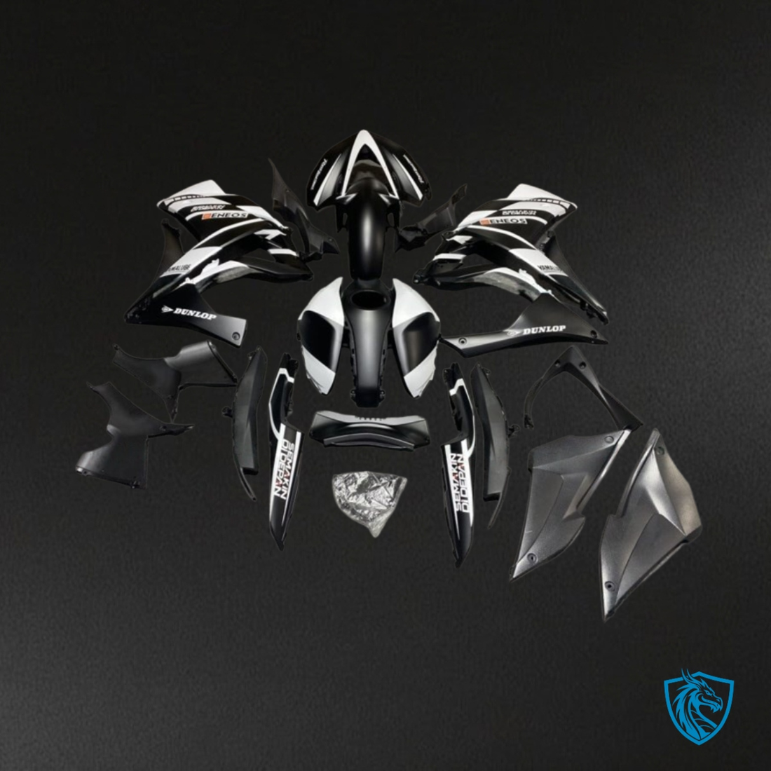 Yamaha YZF R3R25 (2015-2018) Black & White Fairings Kit - Aftermarket ABS Bodywork