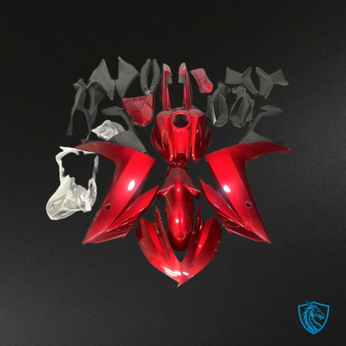 Yamaha YZF R3R25 (2015-2018) Red & Black Fairings Kit - Aftermarket ABS Bodywork