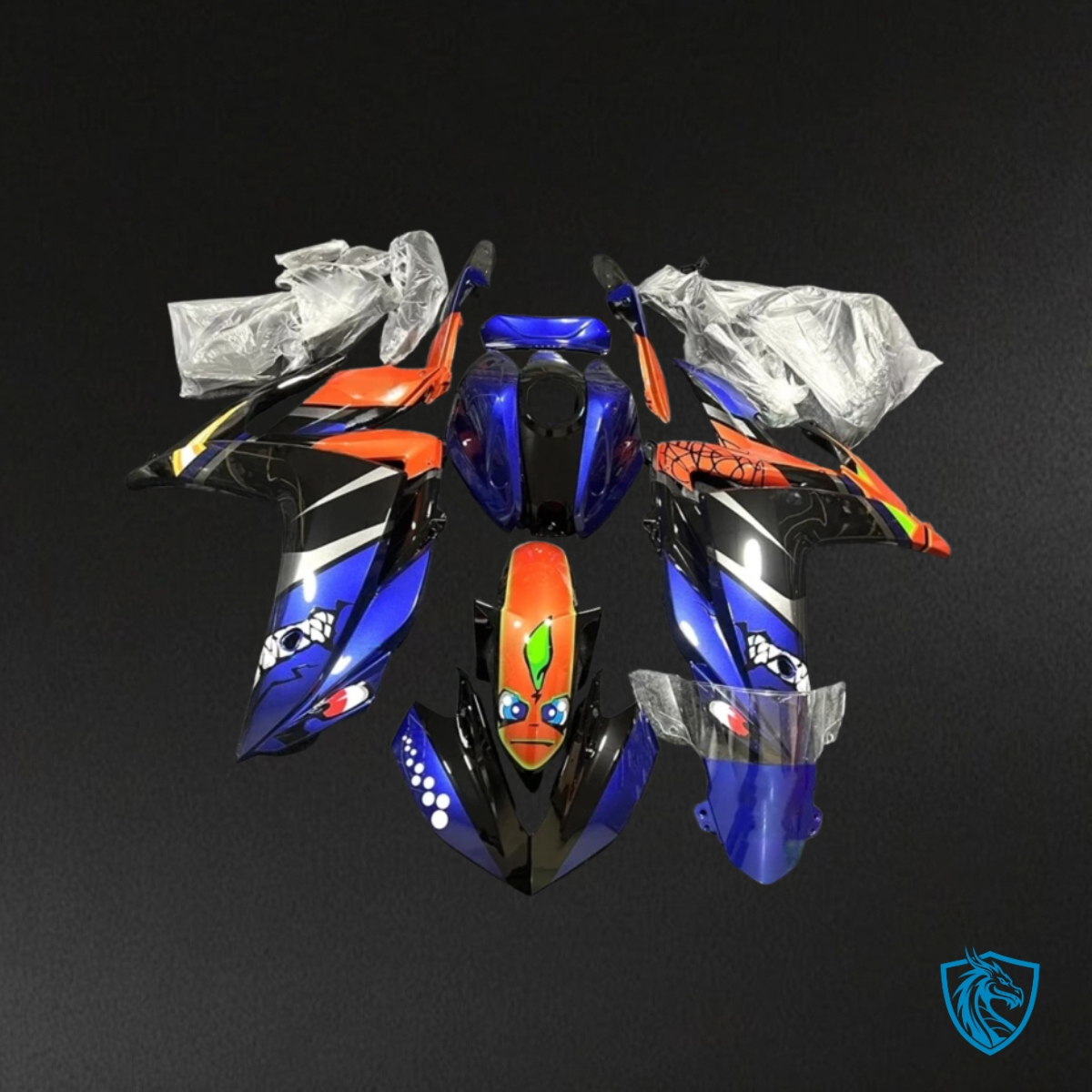 Yamaha YZF R3R25 (2015-2018) Blue, Black & Orange Fairings Kit - Aftermarket ABS Bodywork