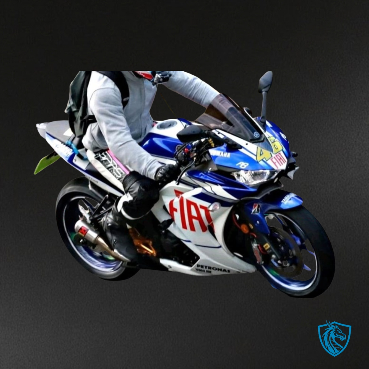 Yamaha YZF R3R25 (2015-2018) White & Blue Fiat - Custom ABS Fairing Kit