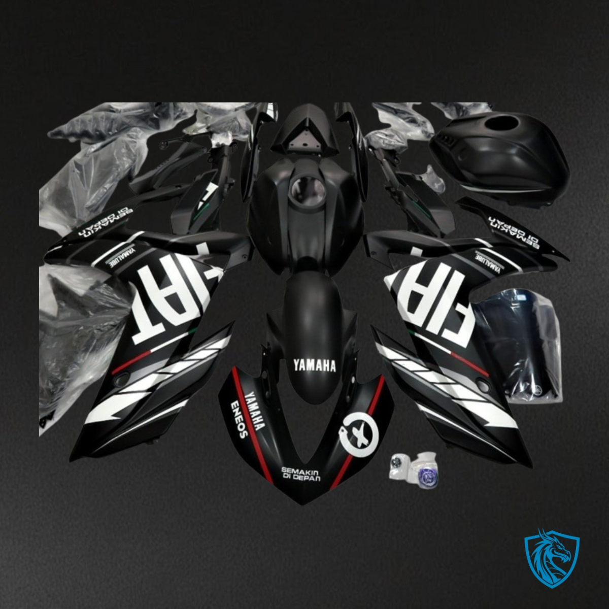 Yamaha YZF R3R25 (2015-2018) White & Black Fiat ABS Bodywork - Fairings Kit