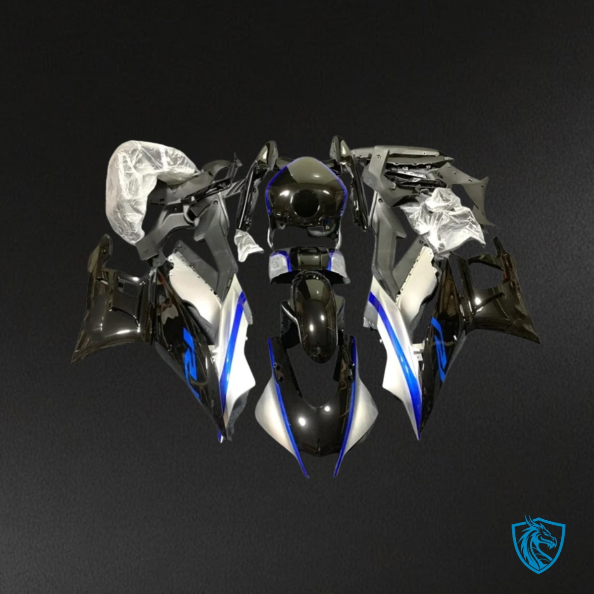 Yamaha YZF R3R25 (2019-2020) Glossy Black & Blue - Replacement Motorcycle Fairings Kit