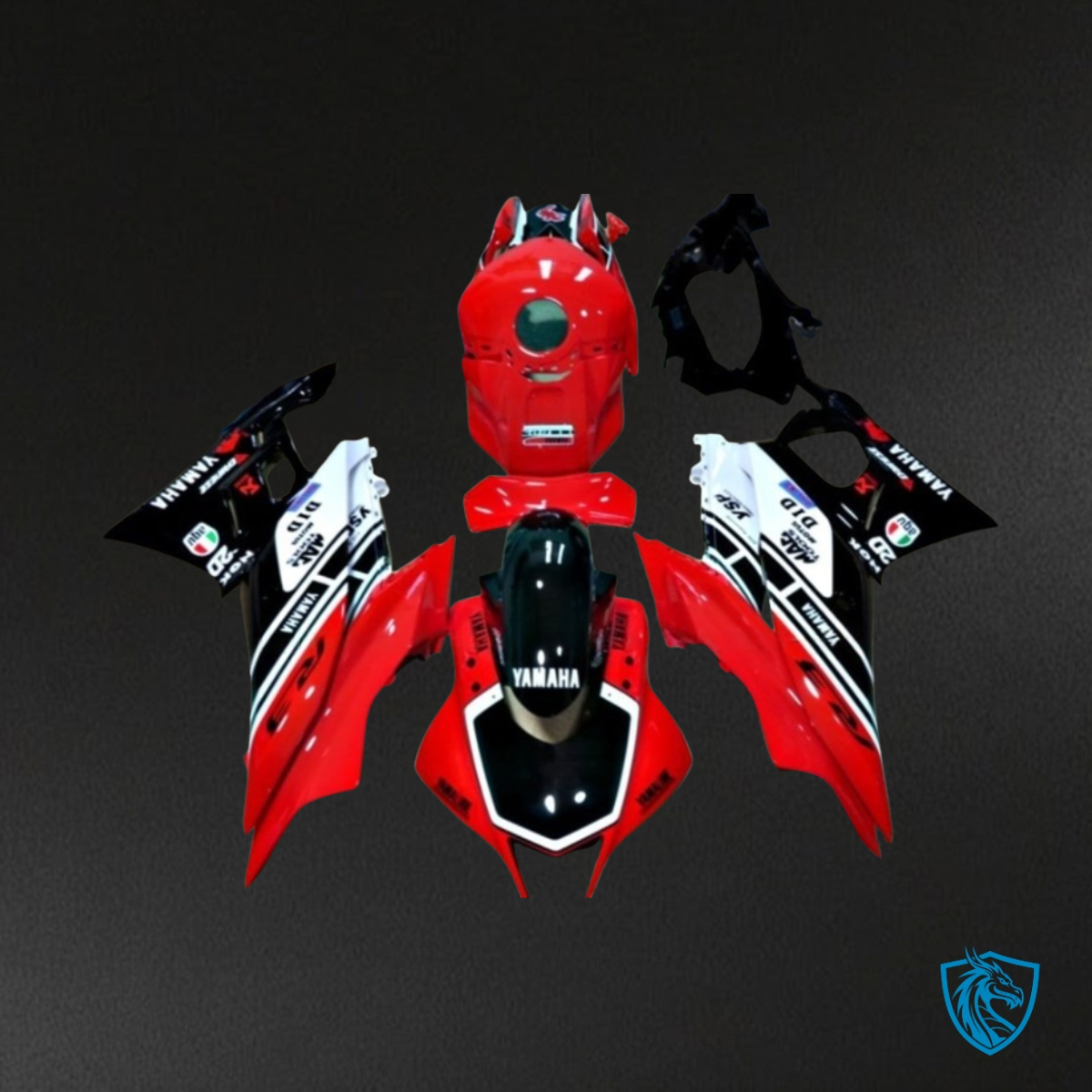 Yamaha YZF R3R25 (2019-2020) Gloss Red, Black & White ABS Bodywork - Fairings Kit