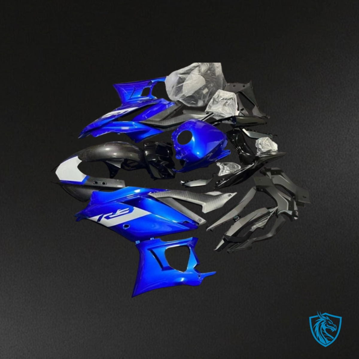 Yamaha YZF R3R25 (2019-2020) Blue, White & Black Fairings Kit - Aftermarket ABS Bodywork