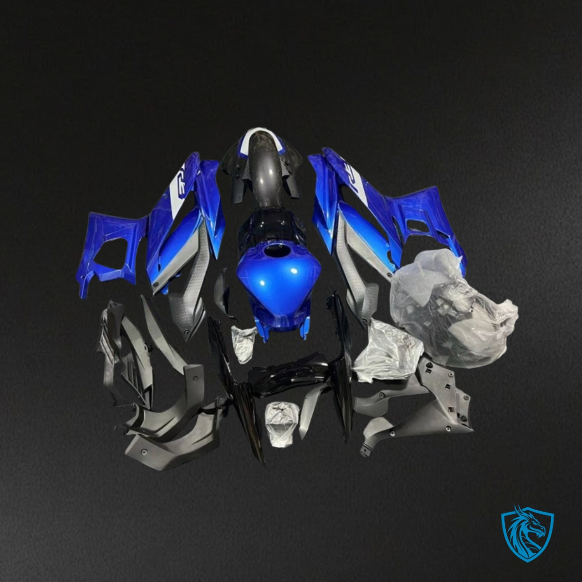 Yamaha YZF R3R25 (2019-2020) Blue, White & Black Fairings Kit - Aftermarket ABS Bodywork