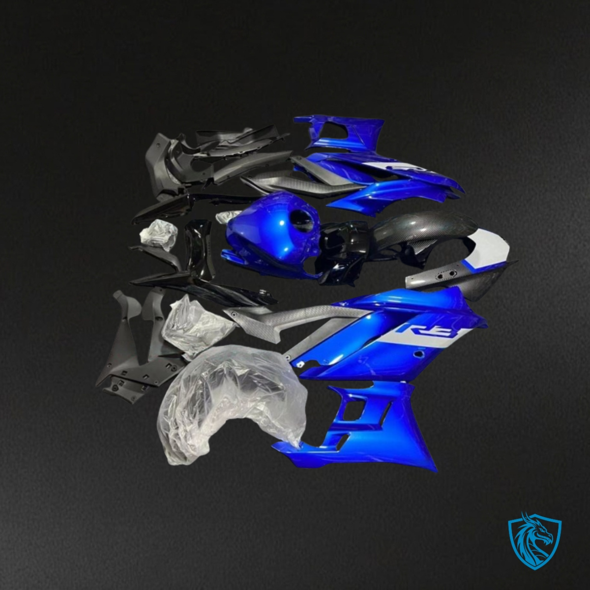 Yamaha YZF R3R25 (2019-2020) Blue, White & Black Fairings Kit - Aftermarket ABS Bodywork