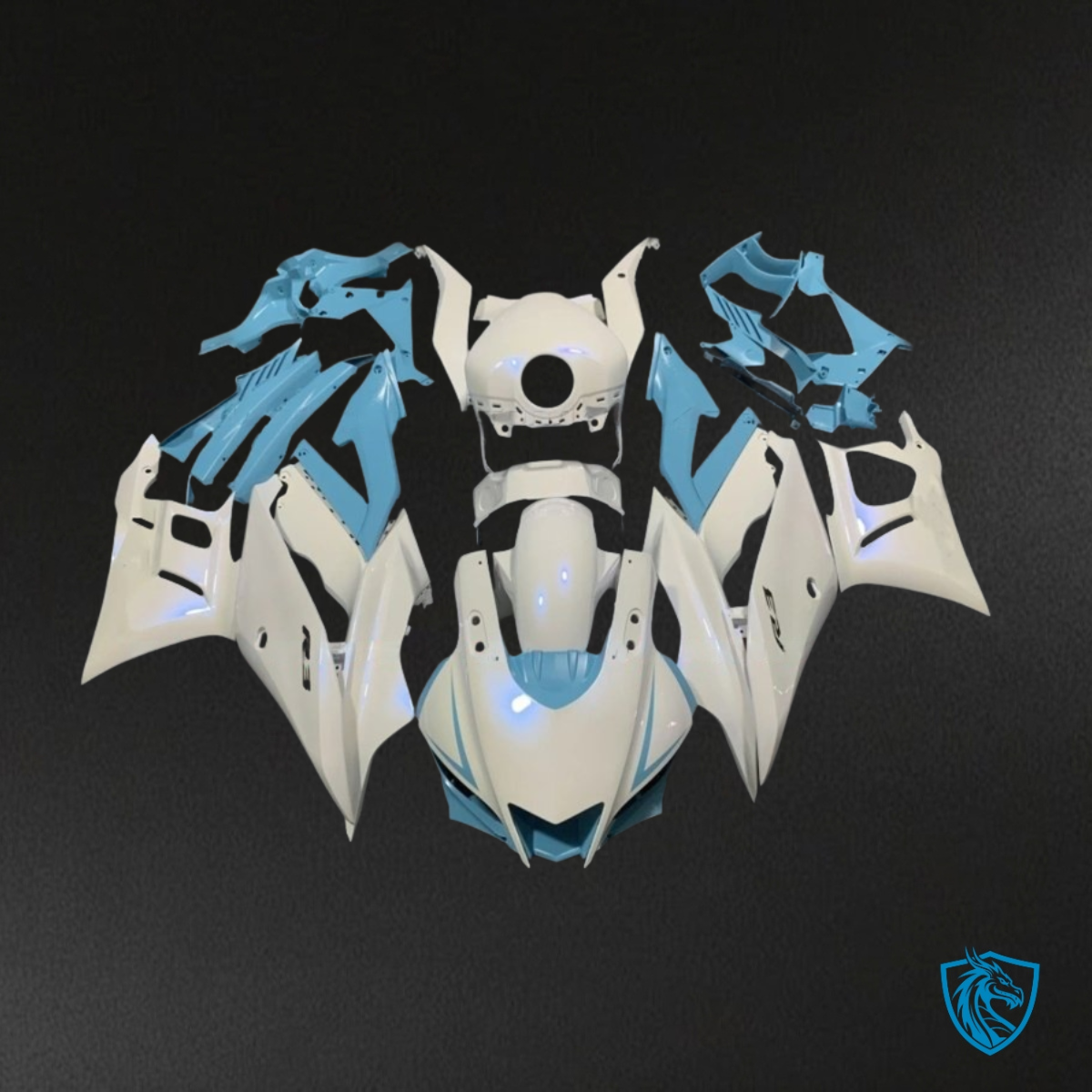 Yamaha YZF R3R25 (2019-2020) Light Blue & White - Custom ABS Fairing Kit