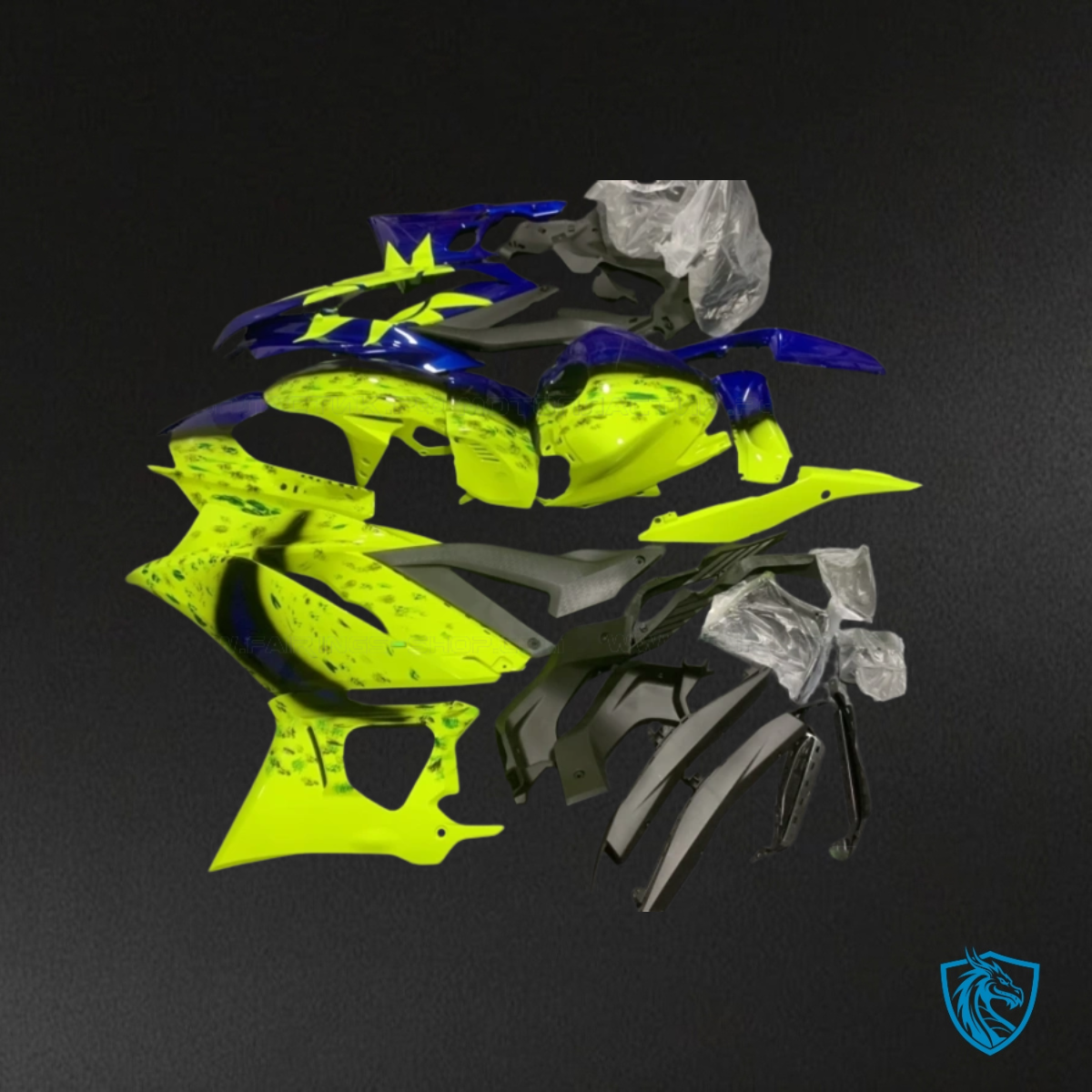 Yamaha YZF R3R25 (2019-2020) Blue & Yellow - Custom ABS Fairing Kit