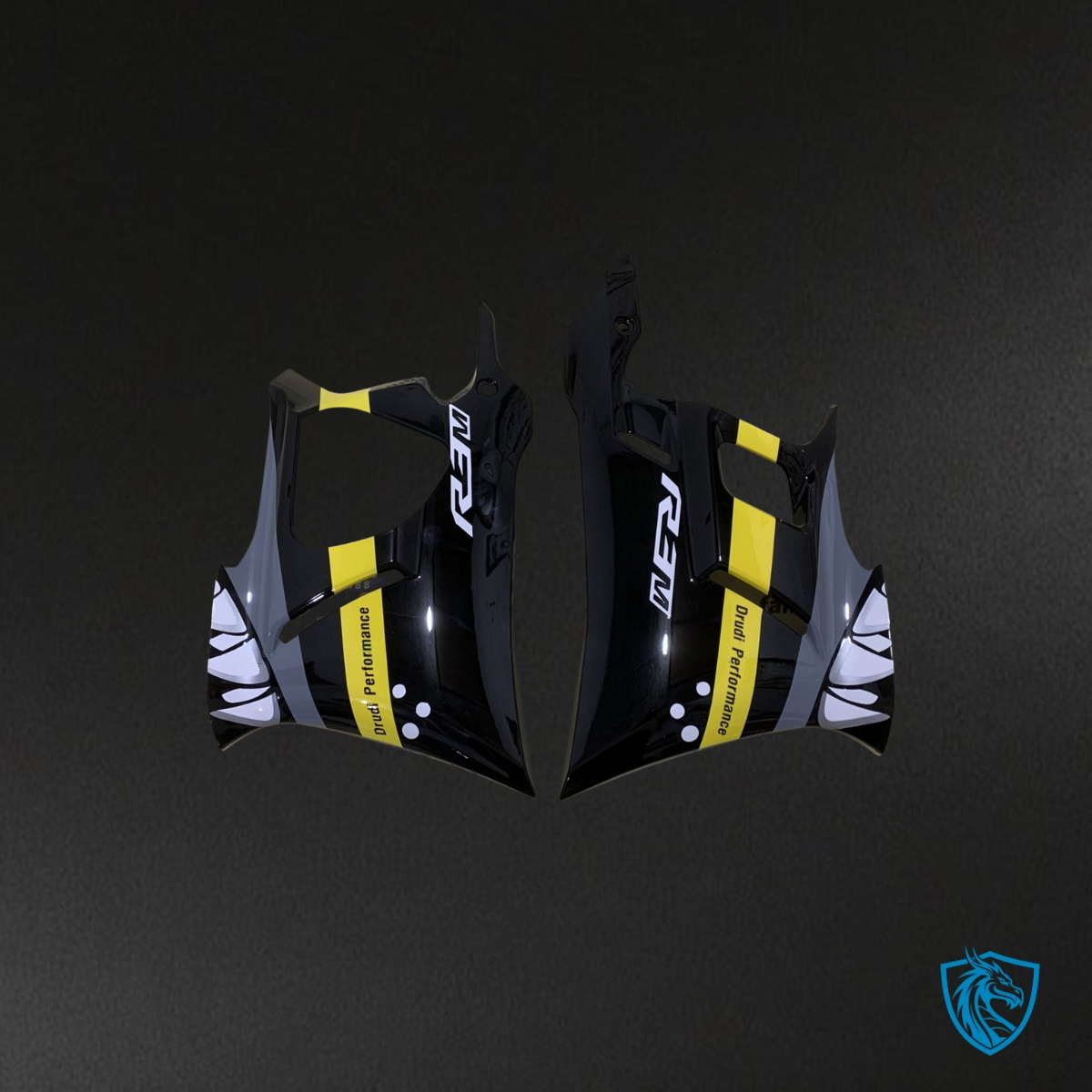 Yamaha YZF R3R25 (2019-2020) Gray, Black & Yellow Shark - Replacement Motorcycle Fairings Kit