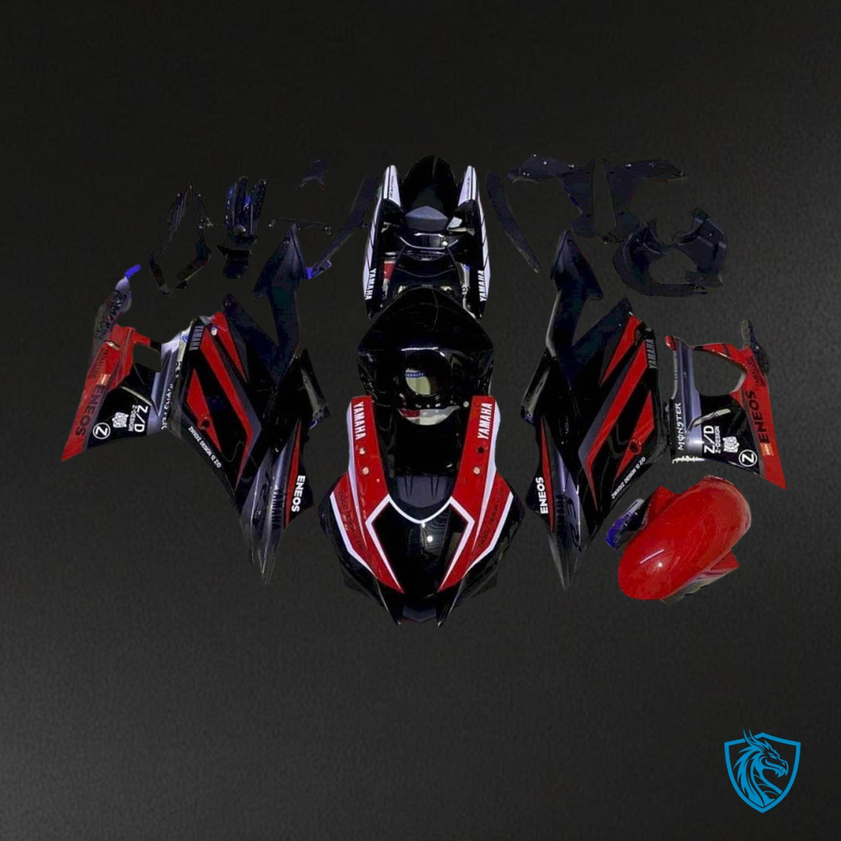 Yamaha YZF R3R25 (2019-2020) Black, Red & White Fairings Kit - Aftermarket ABS Bodywork