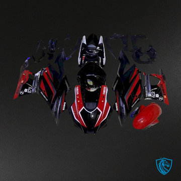 Yamaha YZF R3R25 (2019-2020) Black, Red & White Fairings Kit - Aftermarket ABS Bodywork