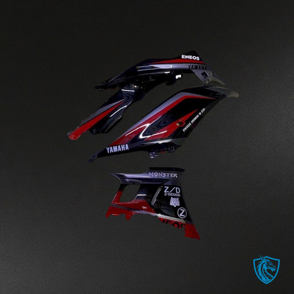 Yamaha YZF R3R25 (2019-2020) Black, Red & White Fairings Kit - Aftermarket ABS Bodywork