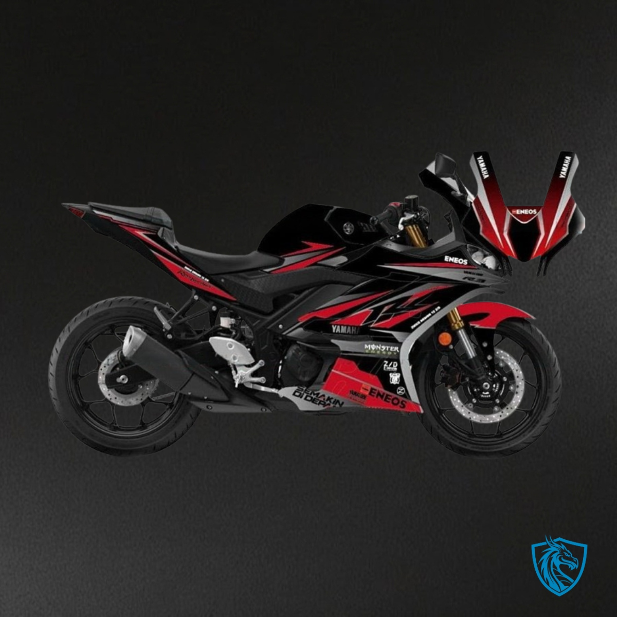 Yamaha YZF R3R25 (2019-2020) Black, Red & White Fairings Kit - Aftermarket ABS Bodywork