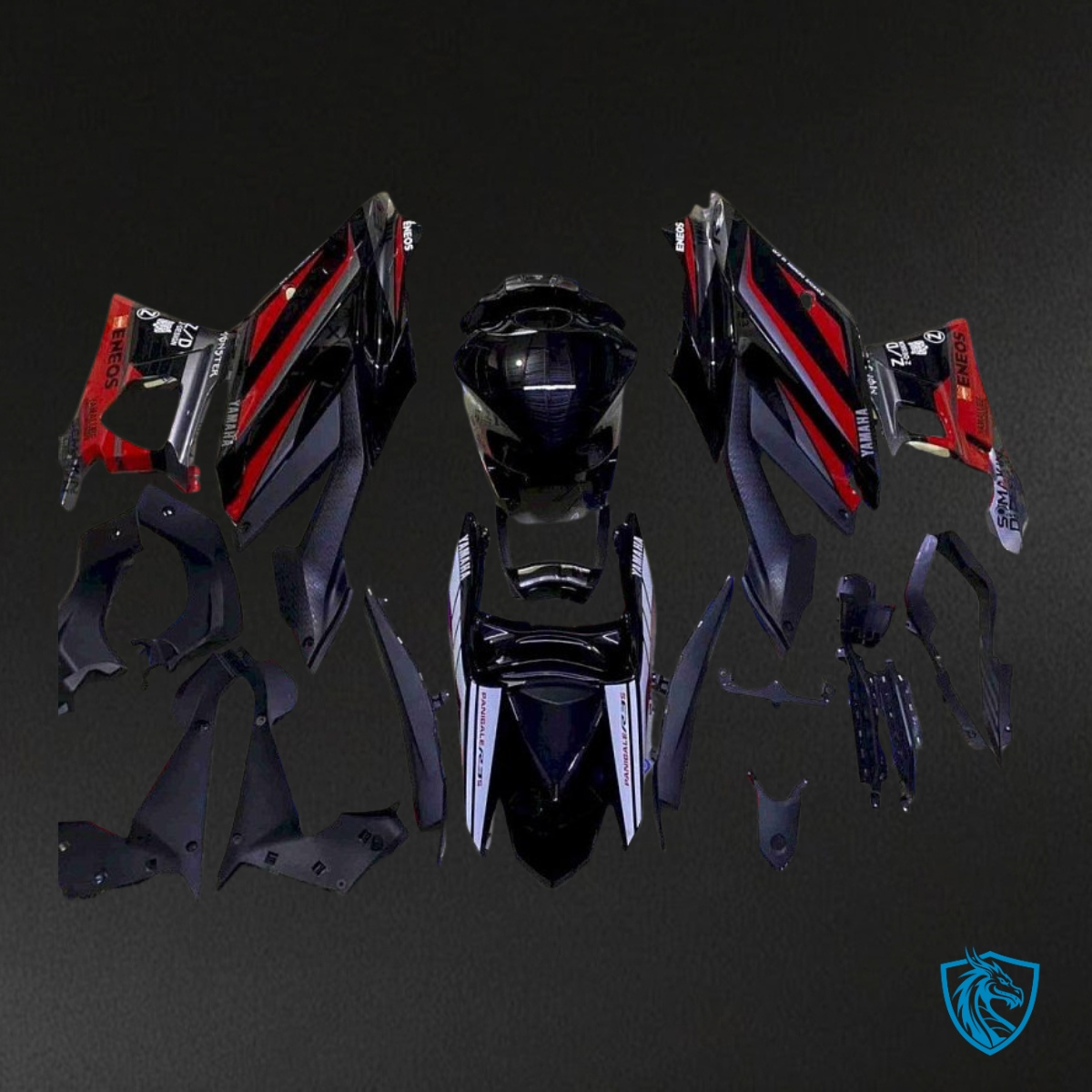 Yamaha YZF R3R25 (2019-2020) Black, Red & White Fairings Kit - Aftermarket ABS Bodywork