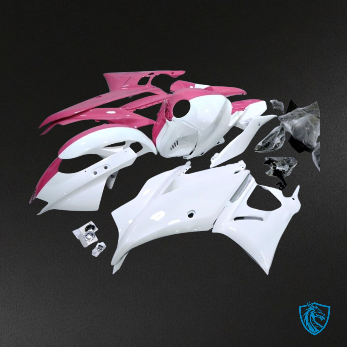 Yamaha YZF R3R25 (2019-2020) White & Pink Fairings Kit - Aftermarket ABS Bodywork