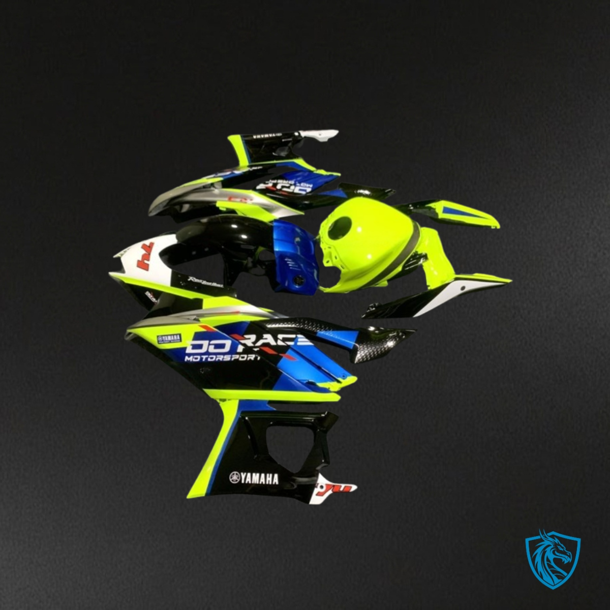 Yamaha YZF R3R25 (2019-2020) Gloss Blue, Neon Yellow & Black - Custom ABS Fairing Kit