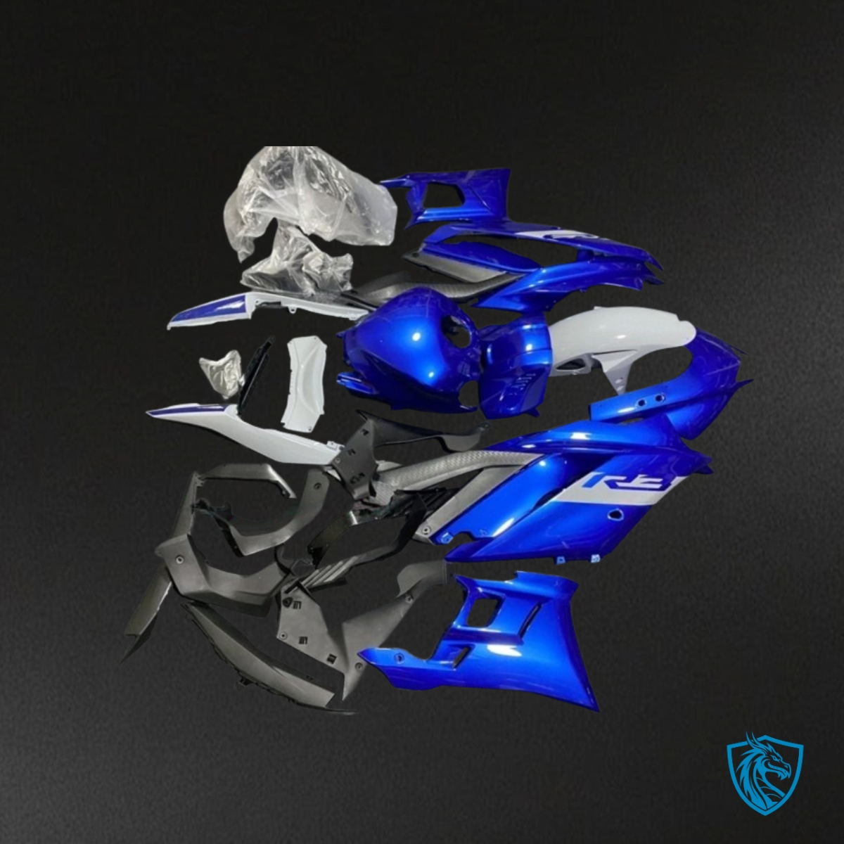 Yamaha YZF R3R25 (2019-2020) Glossy Blue & White ABS Bodywork - Fairings Kit