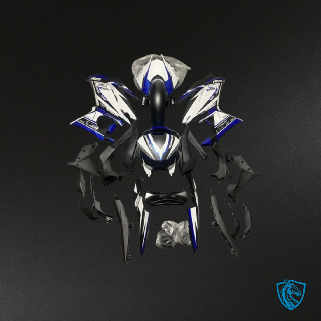 Yamaha YZF R3R25 (2019-2020) White, Black & Blue ABS Bodywork - Fairings Kit