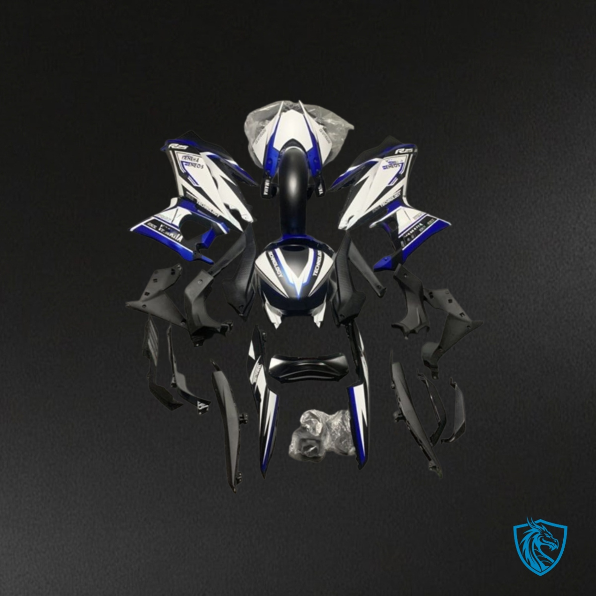 Yamaha YZF R3R25 (2019-2020) White, Black & Blue ABS Bodywork - Fairings Kit