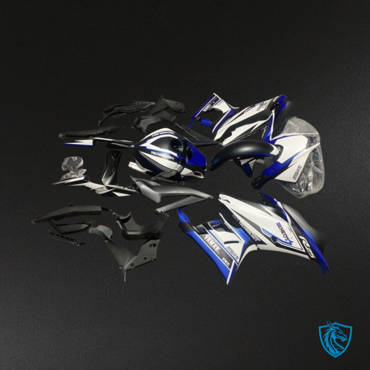 Yamaha YZF R3R25 (2019-2020) White, Black & Blue ABS Bodywork - Fairings Kit