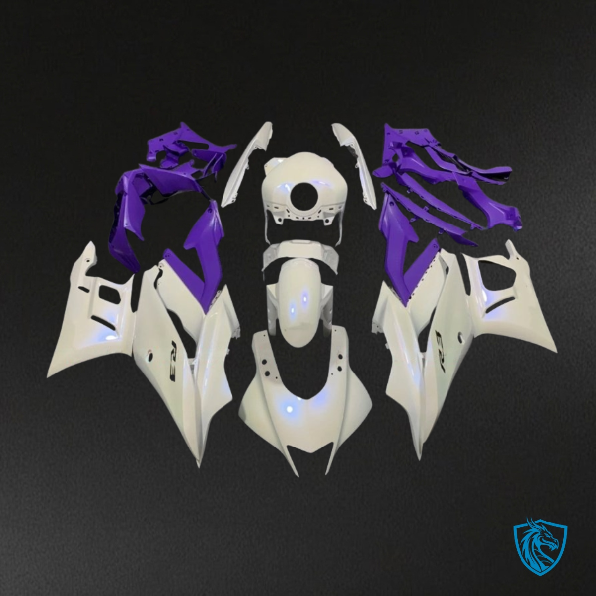 Yamaha YZF R3R25 (2019-2020) White Purple - Replacement Motorcycle Fairings Kit