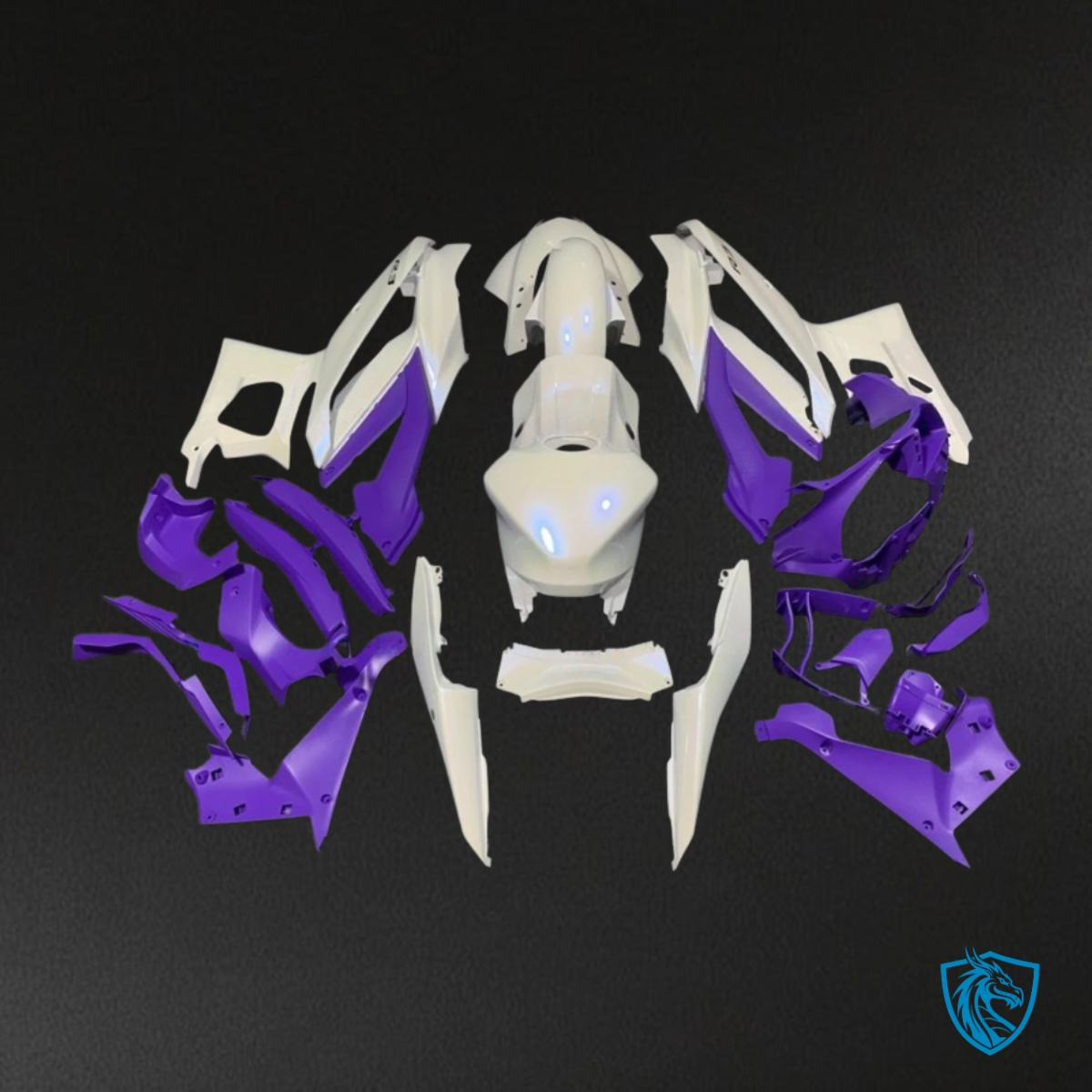 Yamaha YZF R3R25 (2019-2020) White Purple - Replacement Motorcycle Fairings Kit