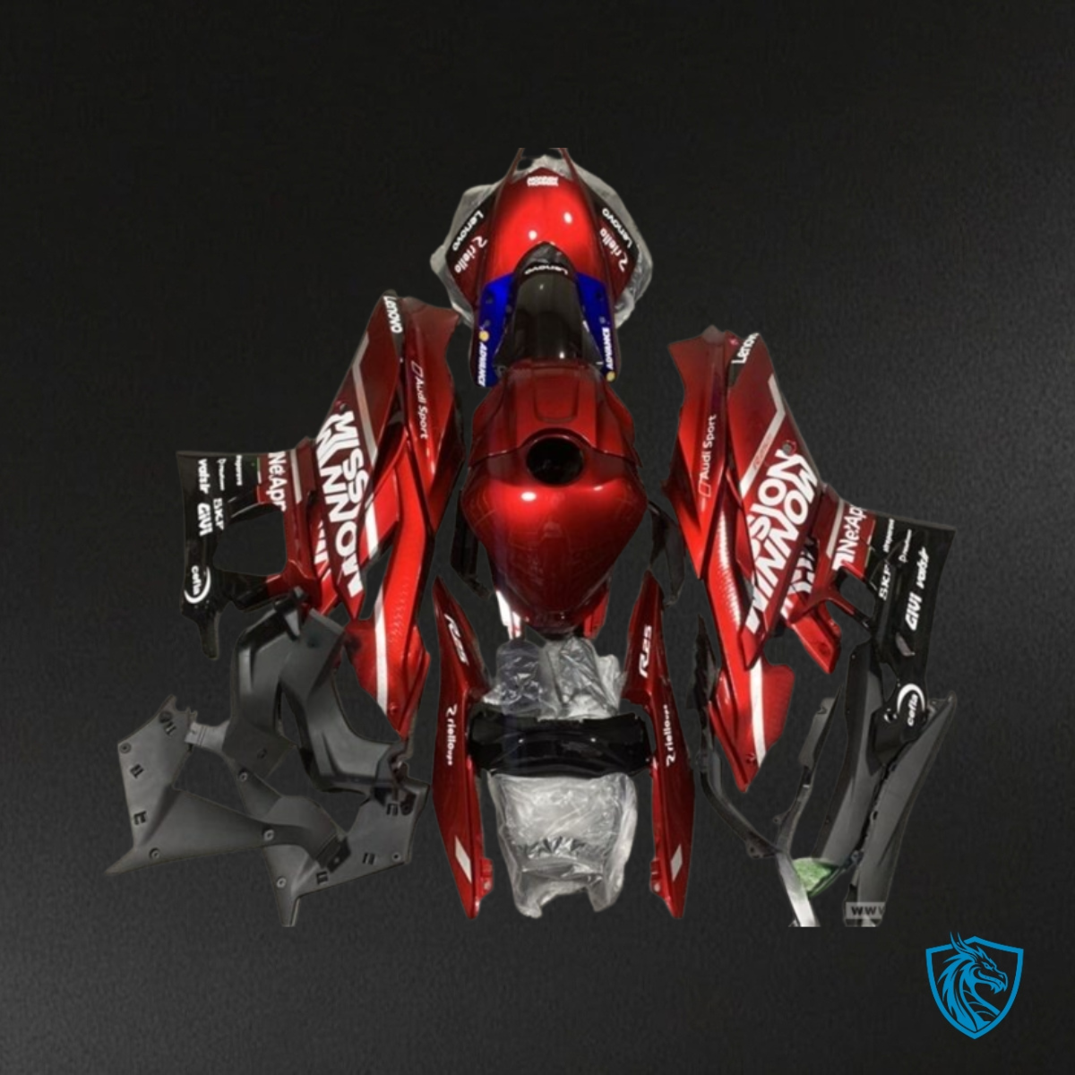 Yamaha YZF R3R25 (2019-2020) White, Red & Black - Replacement Motorcycle Fairings Kit