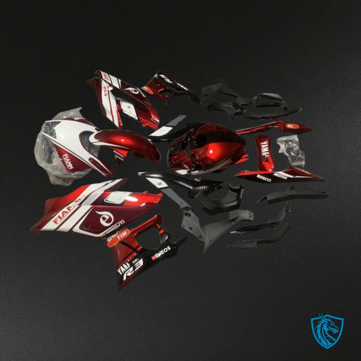 Yamaha YZF R3R25 (2019-2020) White & Red Fairings Kit - Aftermarket ABS Bodywork