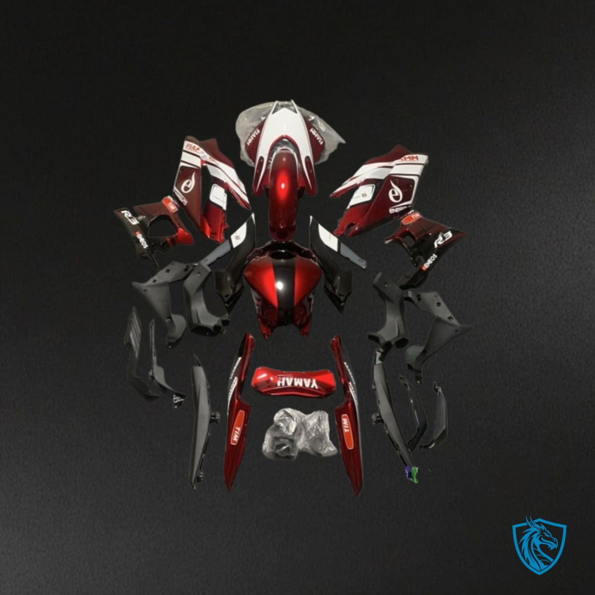 Yamaha YZF R3R25 (2019-2020) White & Red Fairings Kit - Aftermarket ABS Bodywork