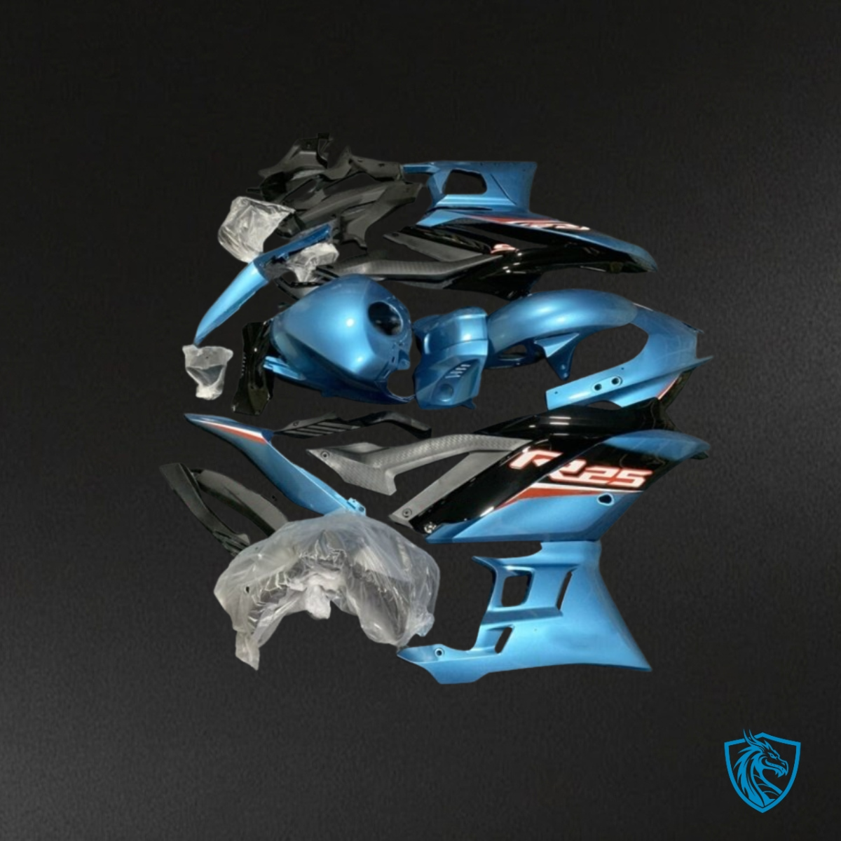 Yamaha YZF R3R25 (2019-2020) Blue & Black Fairings Kit - Aftermarket ABS Bodywork