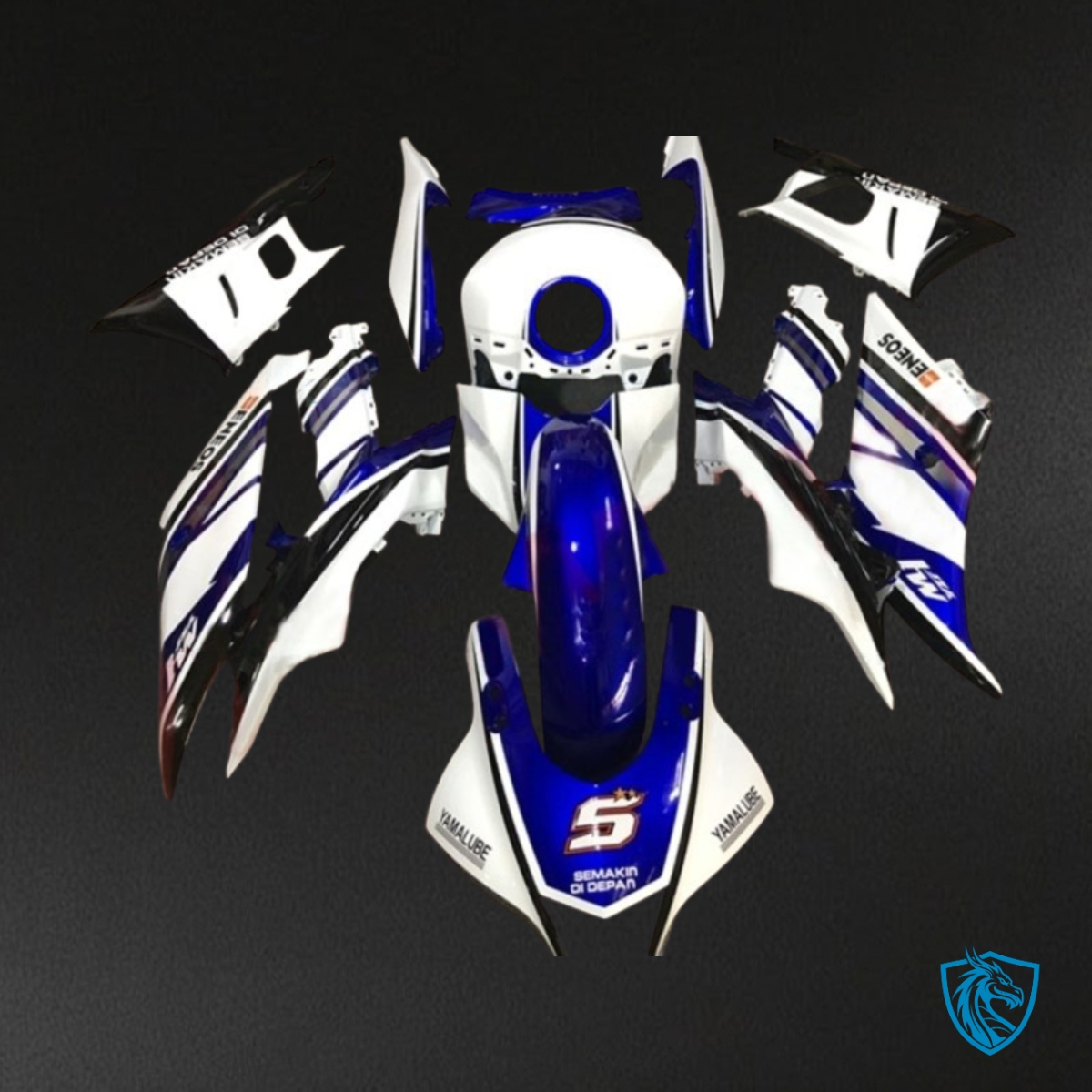 Yamaha YZF R3R25 (2019-2020) Glossy Blue & White - Custom ABS Fairing Kit