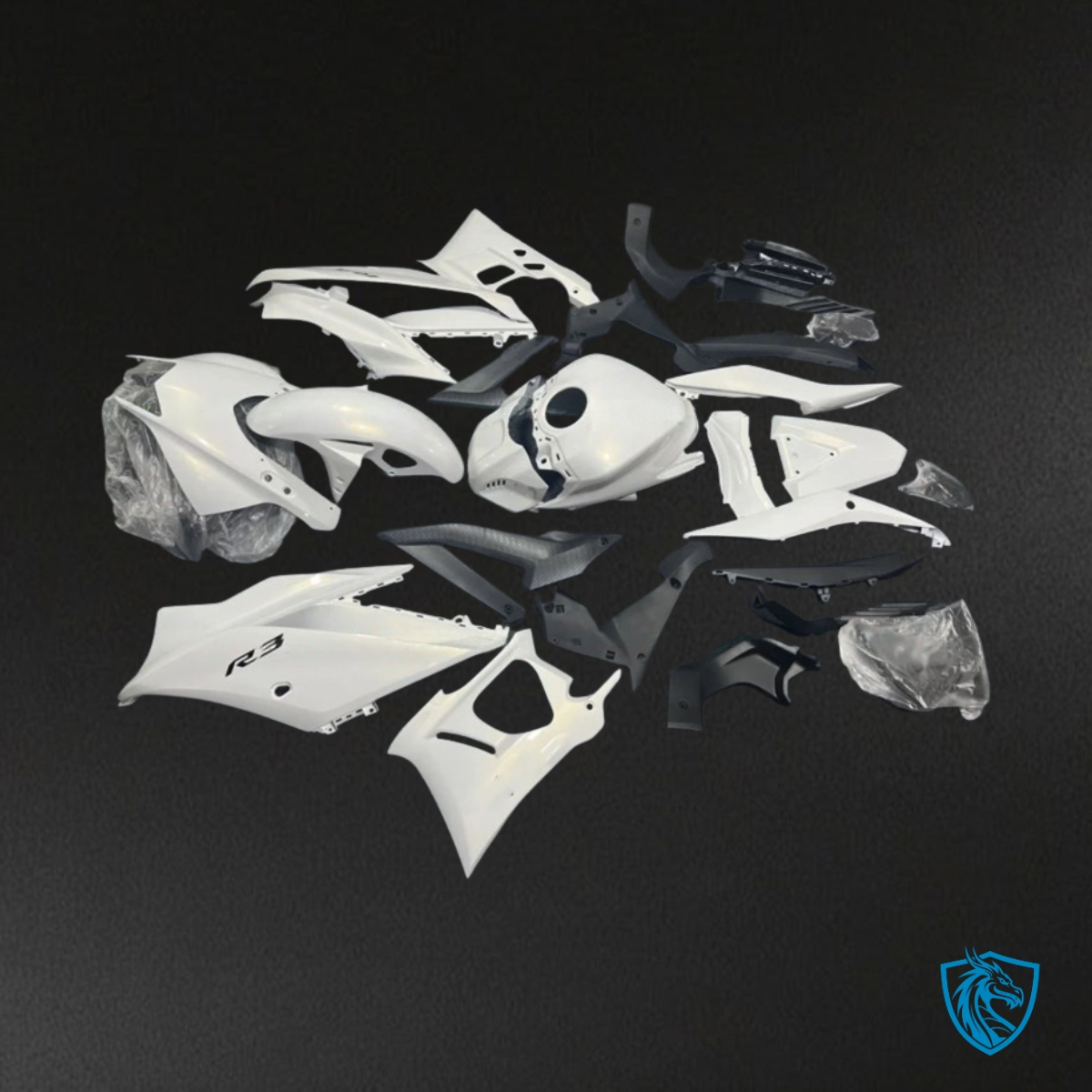 Yamaha YZF R3R25 (2019-2020) White - Custom ABS Fairing Kit