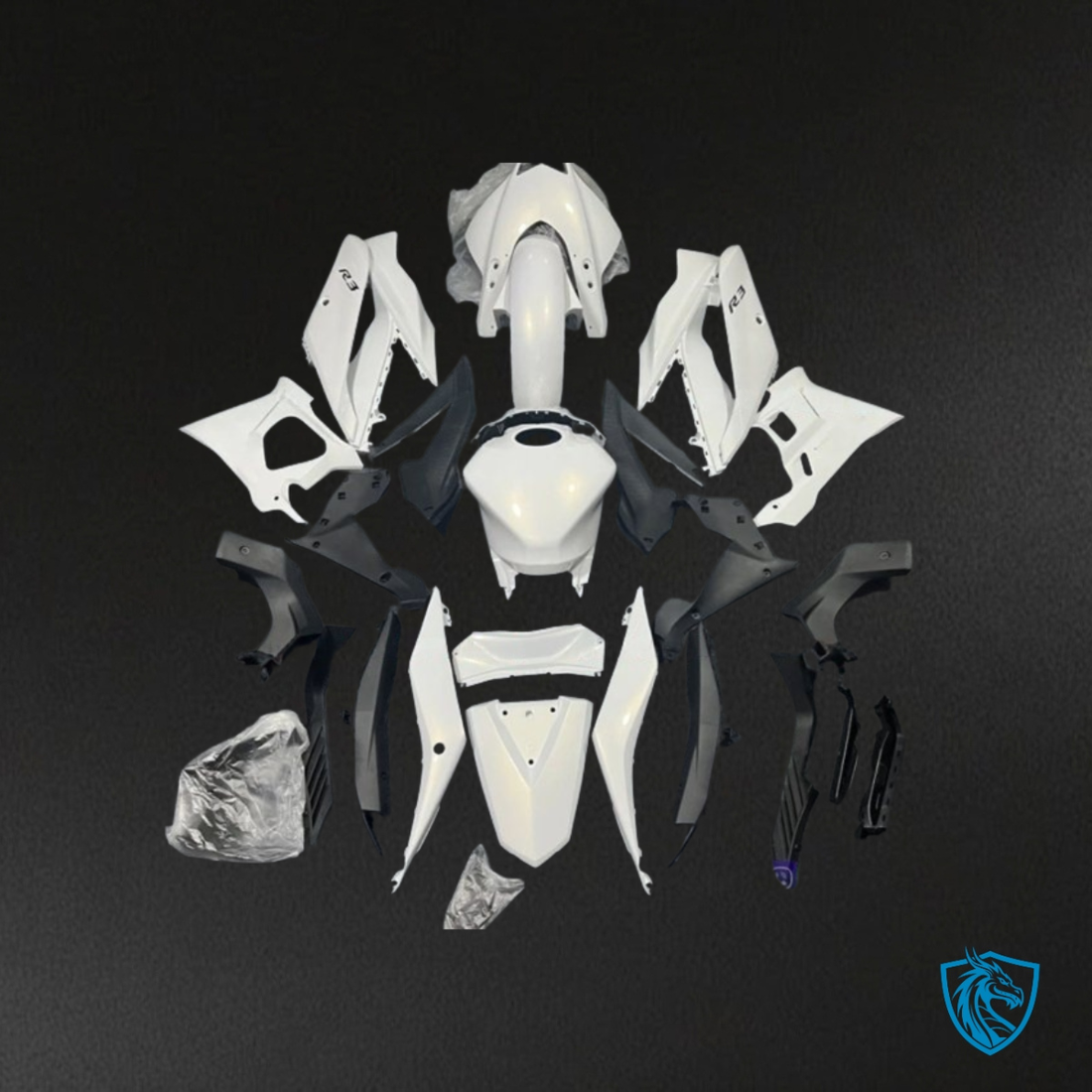 Yamaha YZF R3R25 (2019-2020) White - Custom ABS Fairing Kit