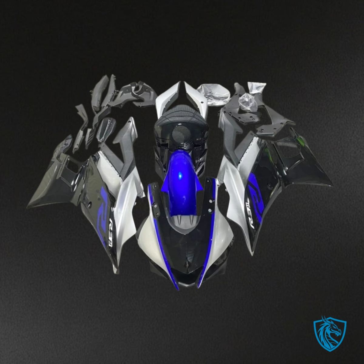 Yamaha YZF R3R25 (2019-2020) Gloss Black, Blue & Gray - Replacement Motorcycle Fairings Kit