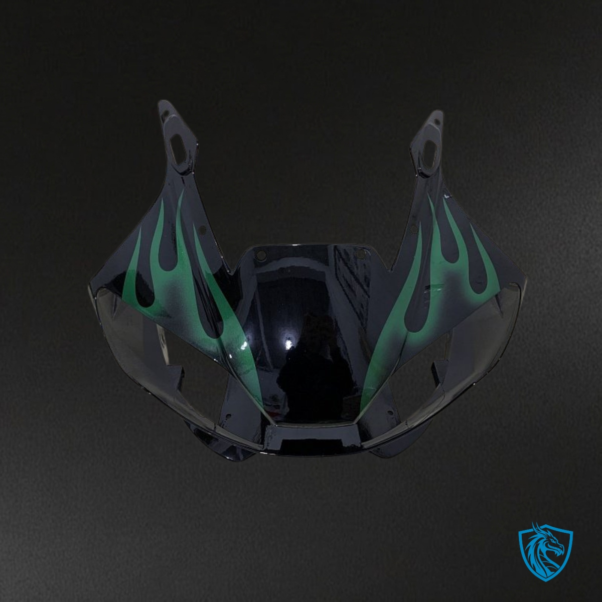 Yamaha YZF R6 (1999-2002) Black Flame & Green Fairing Kit - Aftermarket ABS Bodywork